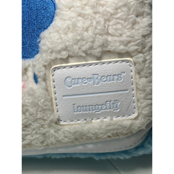 Loungefly‎ Care Bears Grumpy Bear Sherpa Mini Backpack Blue Faux Fur 2022 main image 13